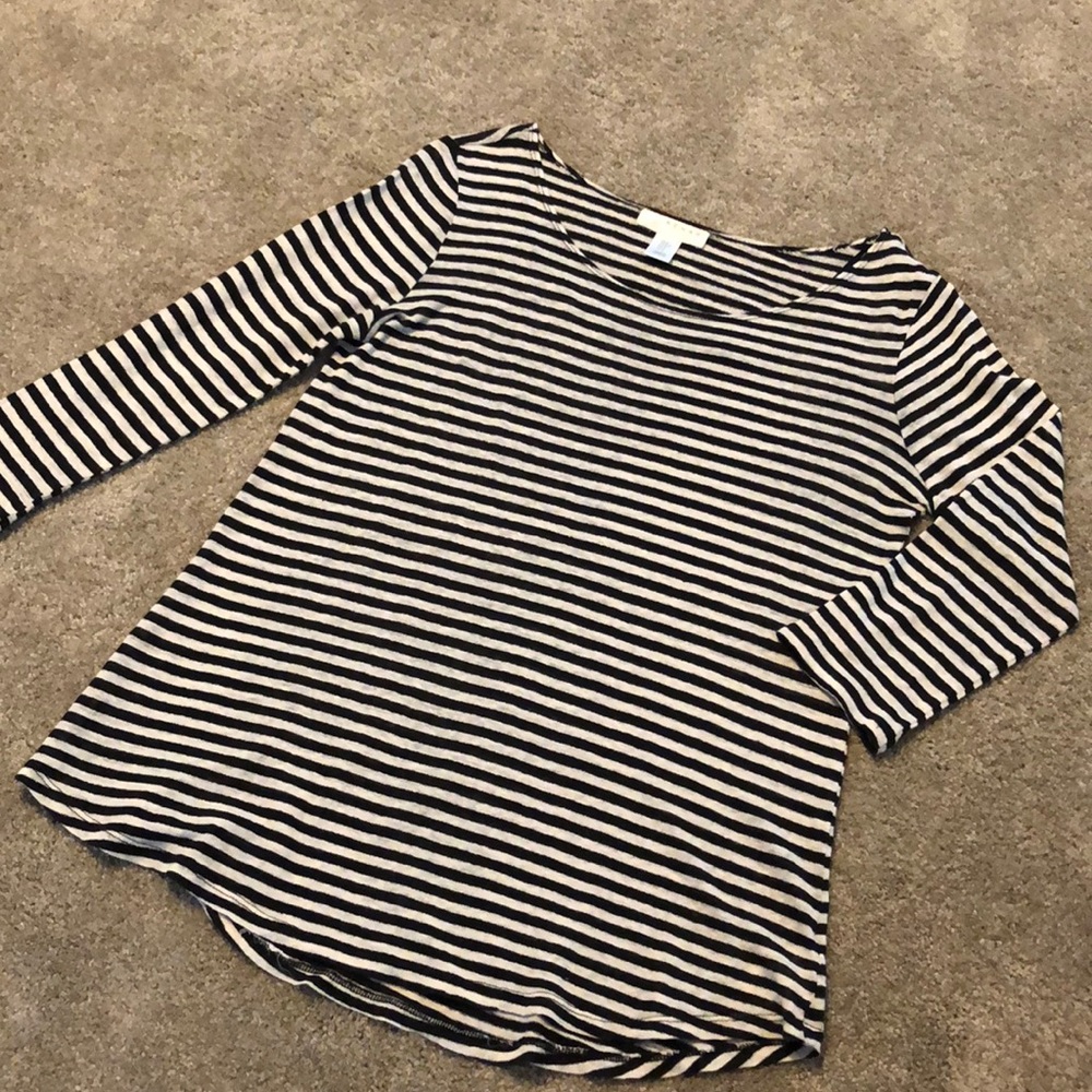 Black and white stripped top Size S